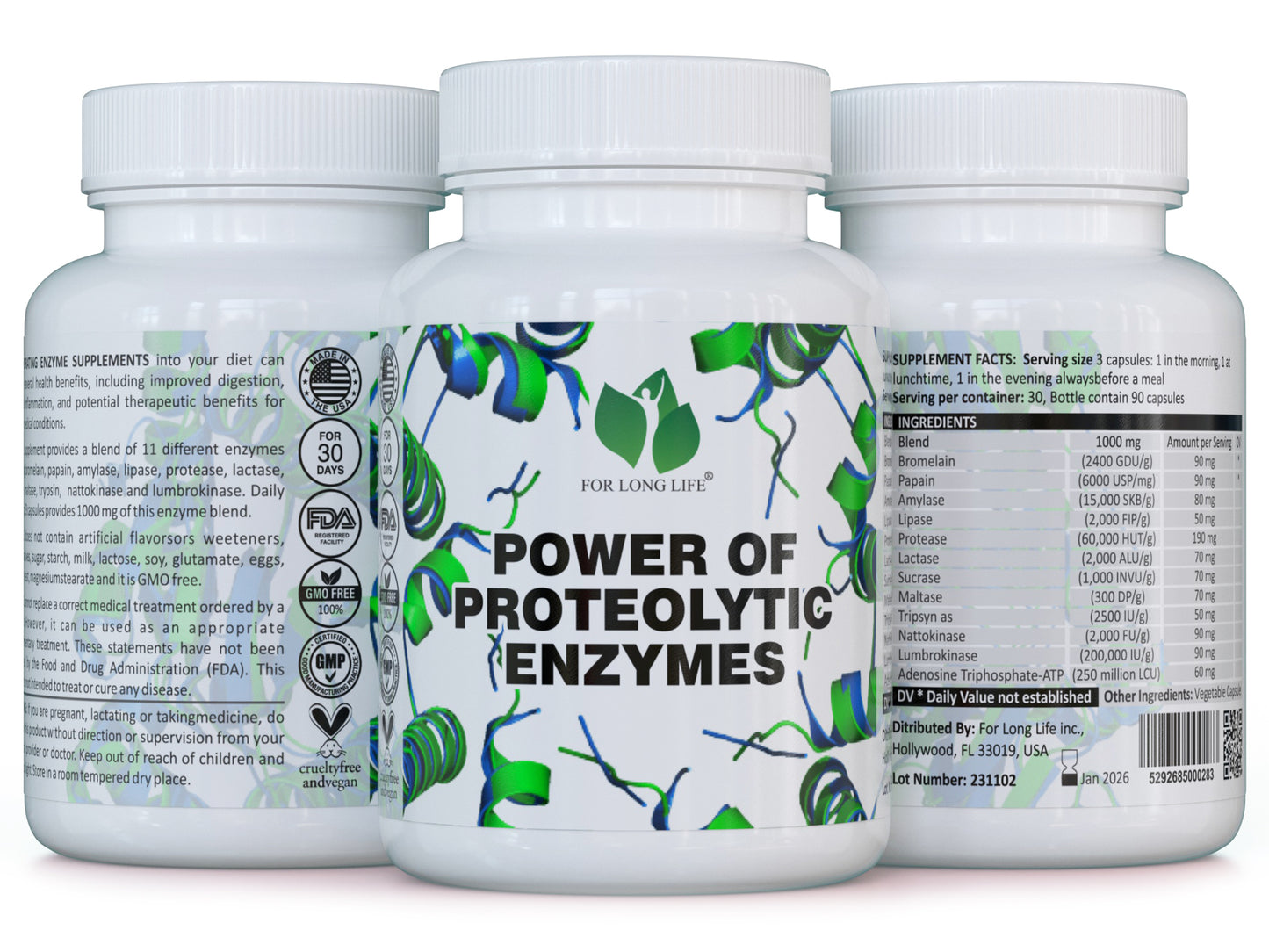 Power Of Proteolythic Enzymes - 60 capsules - POPE