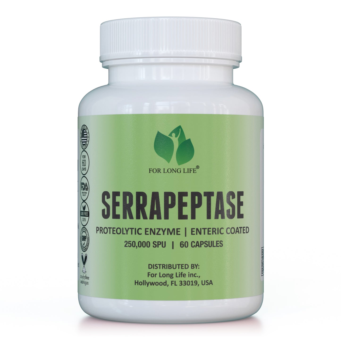 Proteolytic Enzyme Supplement - 60 Capsules - SERRAPEPTASE (250.000 IU)