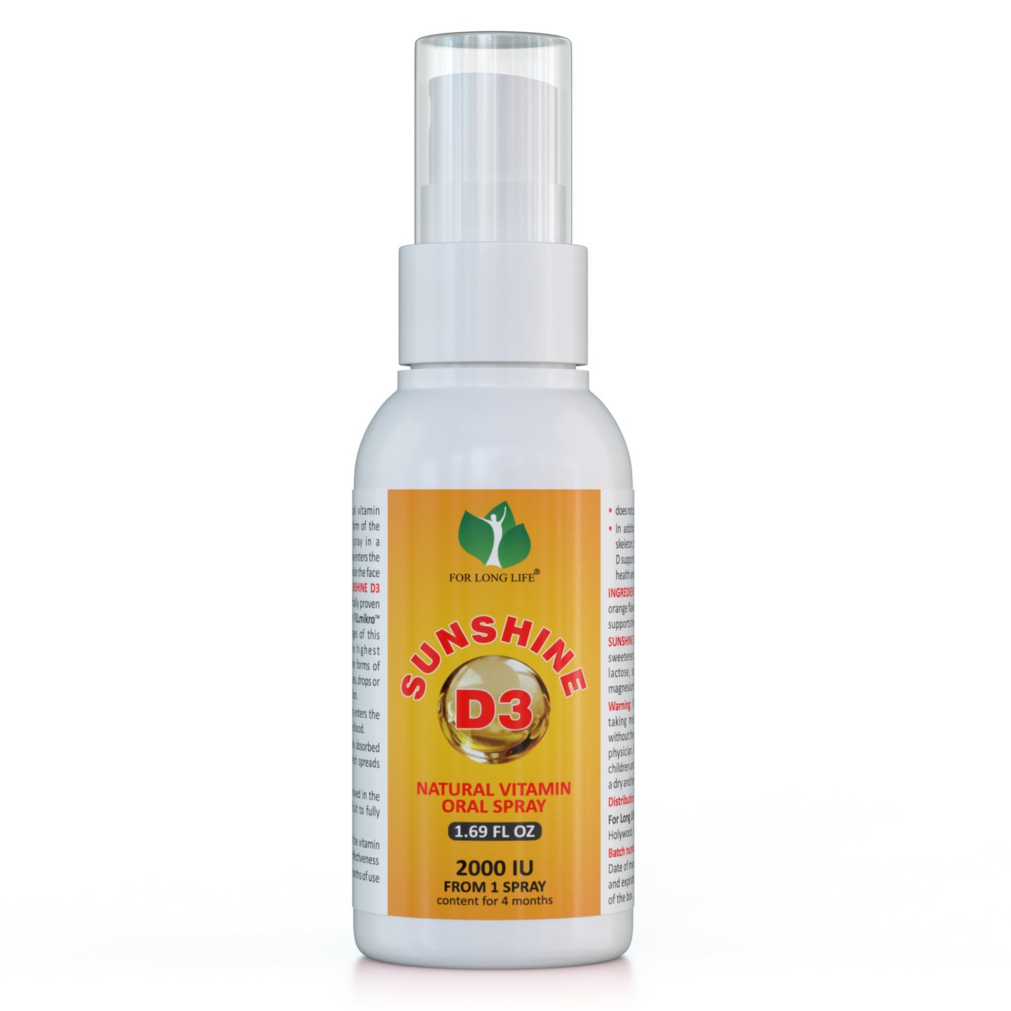 Natural Vitamin D3 Oral Spray - 50 ML - SUNSHINE D3